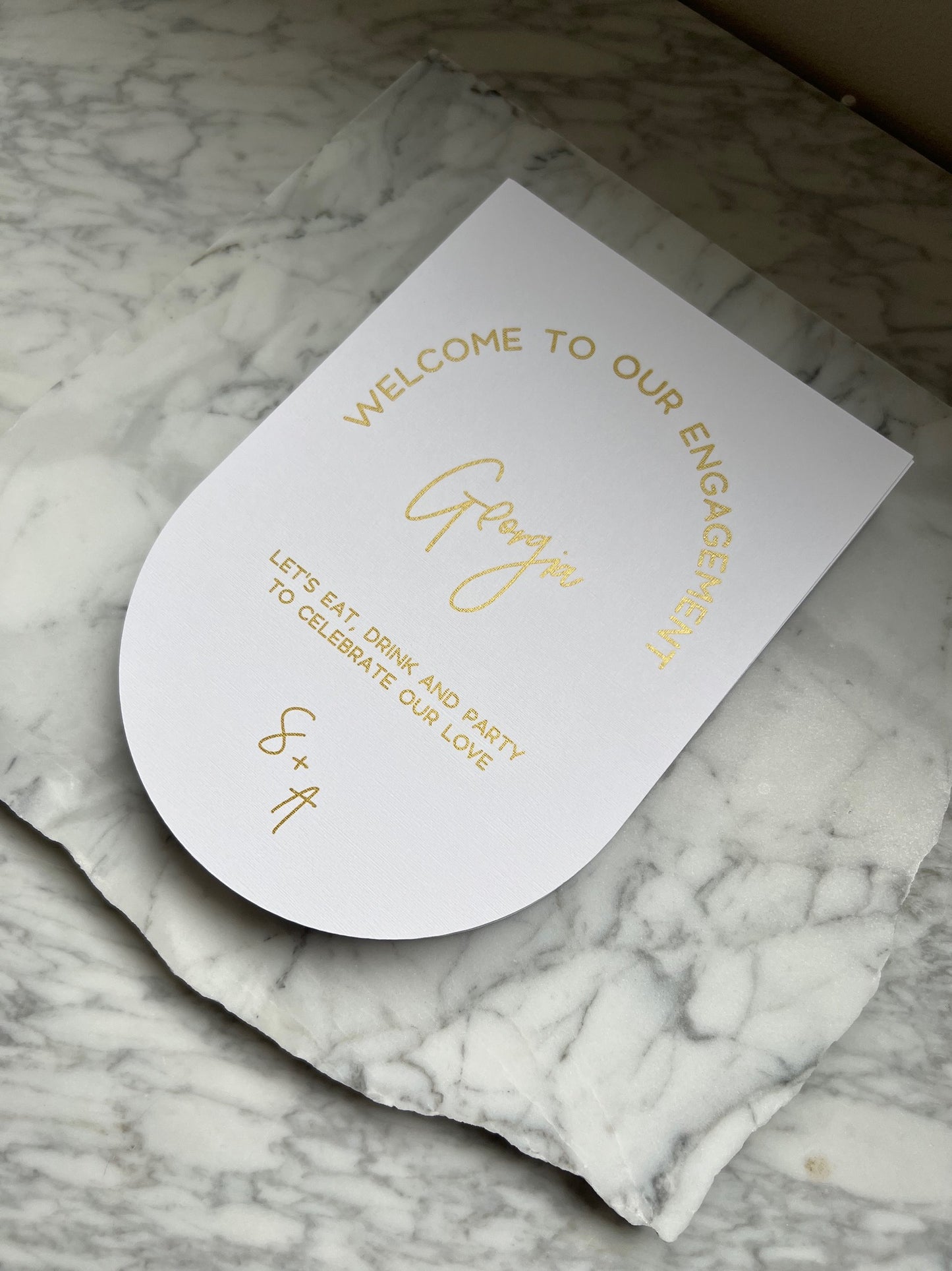 A5 Half Arch Menu Card