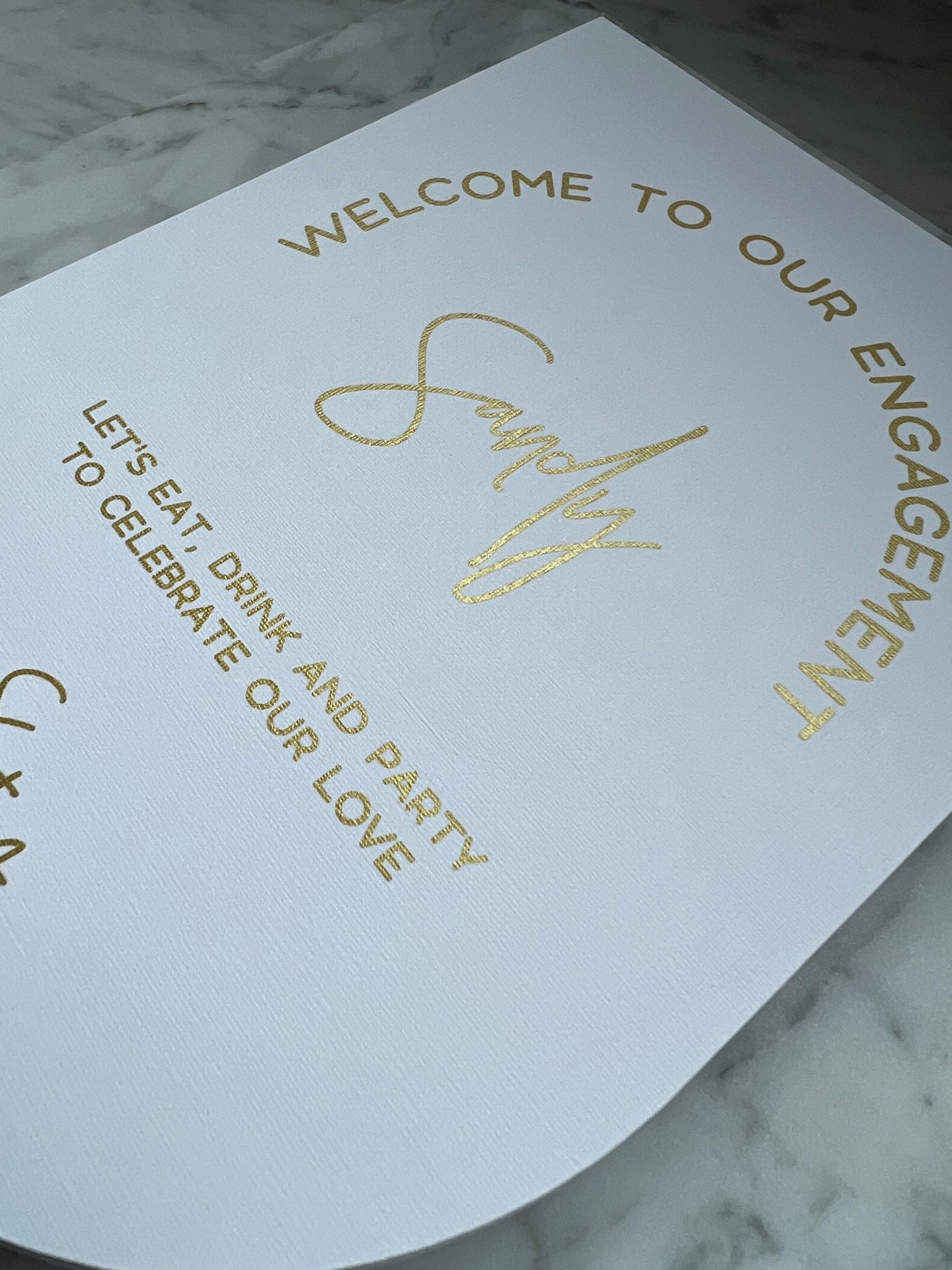 A5 Half Arch Menu Card
