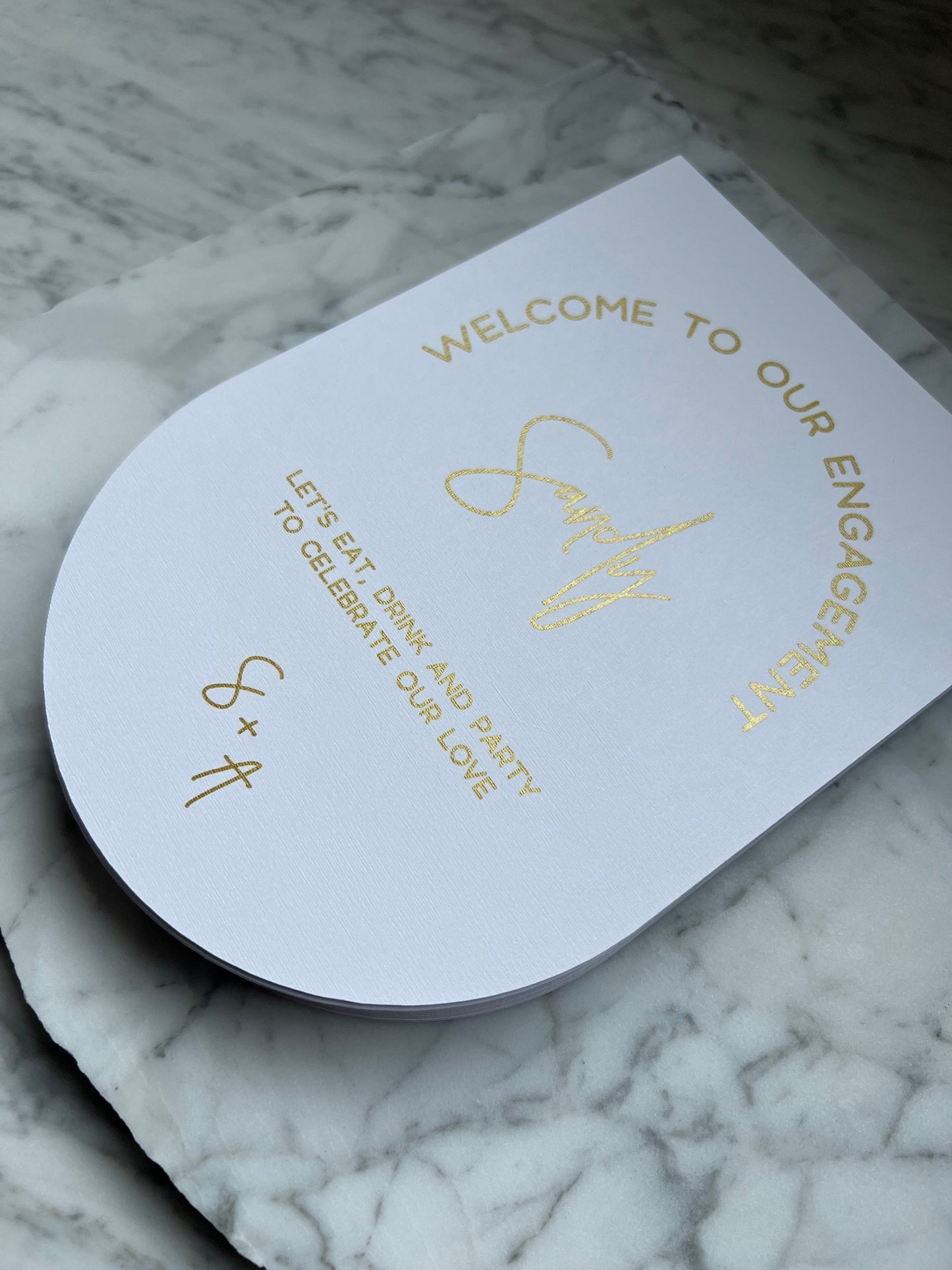 A5 Half Arch Menu Card