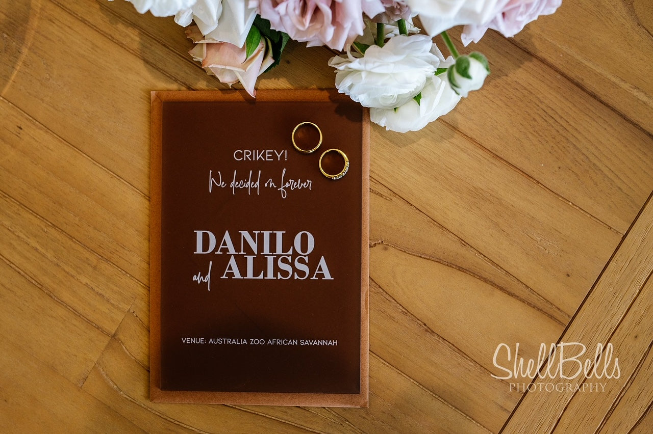A5 Frosted Sandstone Acrylic Invitation
