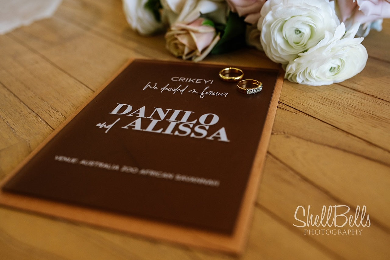 A5 Frosted Sandstone Acrylic Invitation