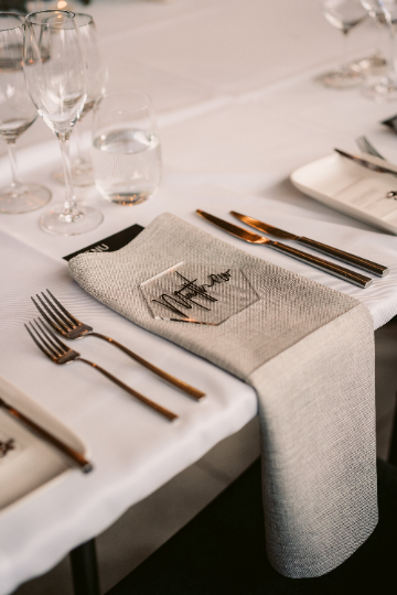 Clear Acrylic Hexagon Place Card
