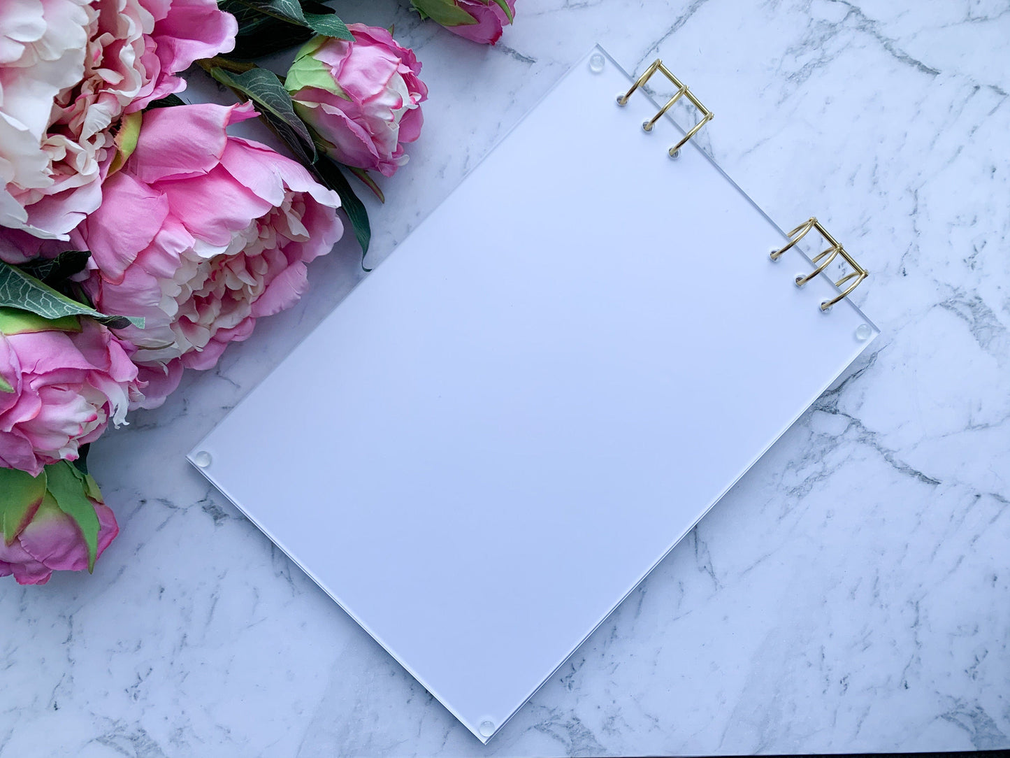 Floral Printed Acrylic Guest Book
