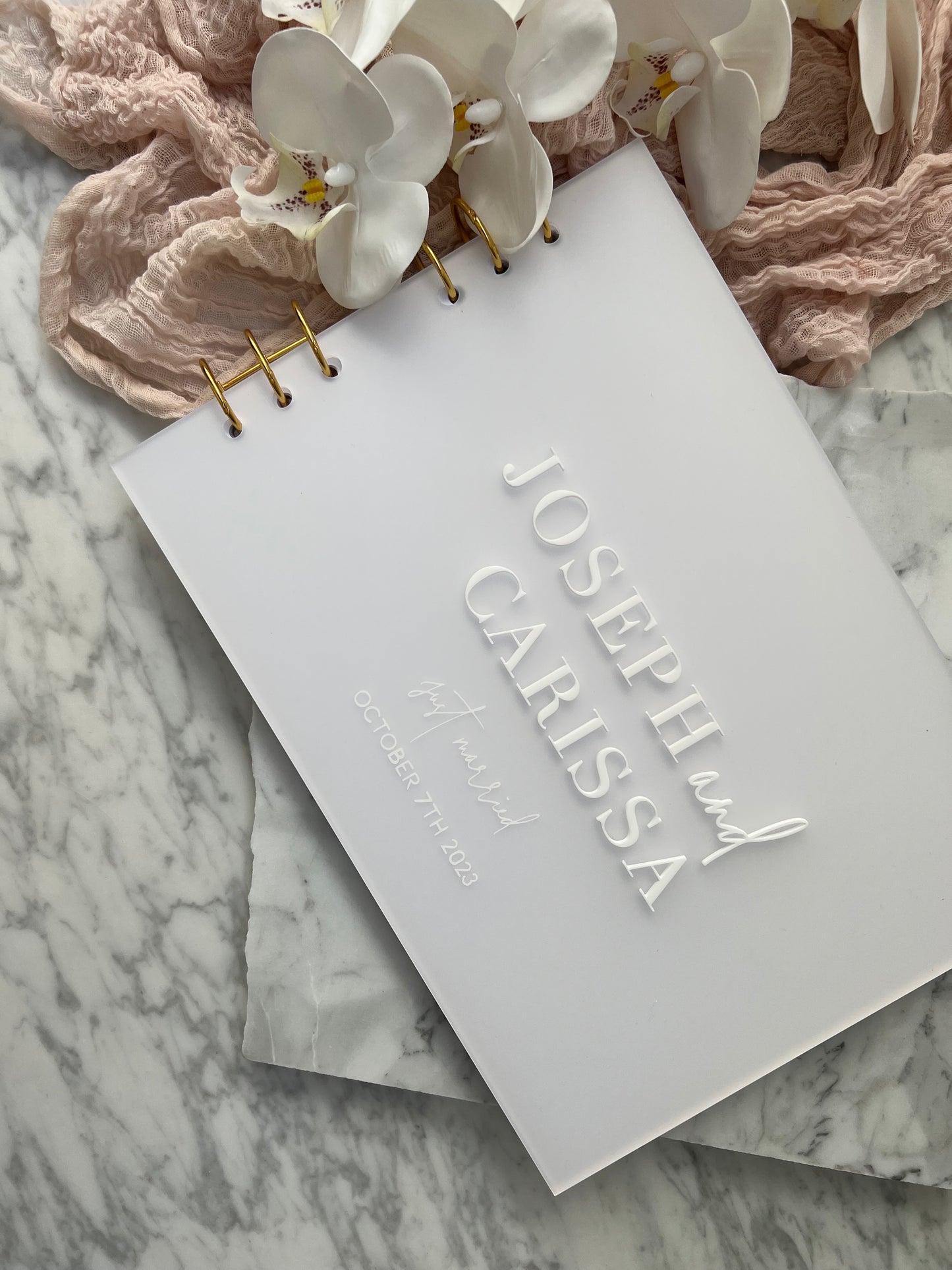 Frosted 3D Acrylic Guest Book