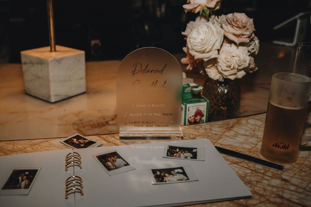 Floral Printed Acrylic Guest Book