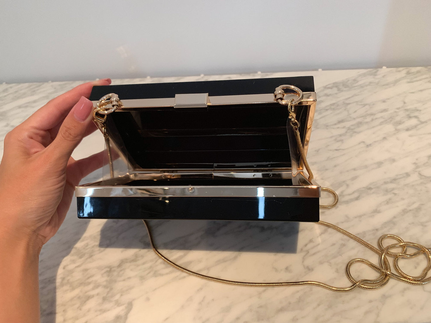 Black Acrylic Clutch Bag