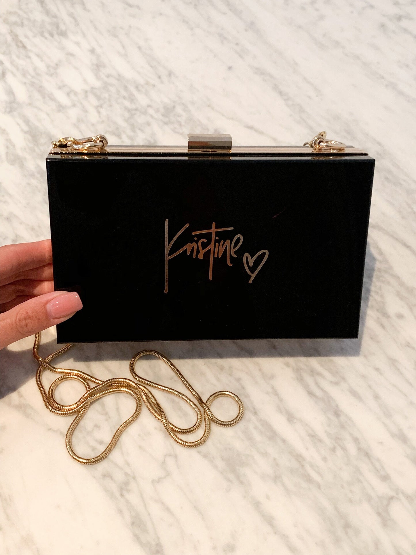 Black Acrylic Clutch Bag