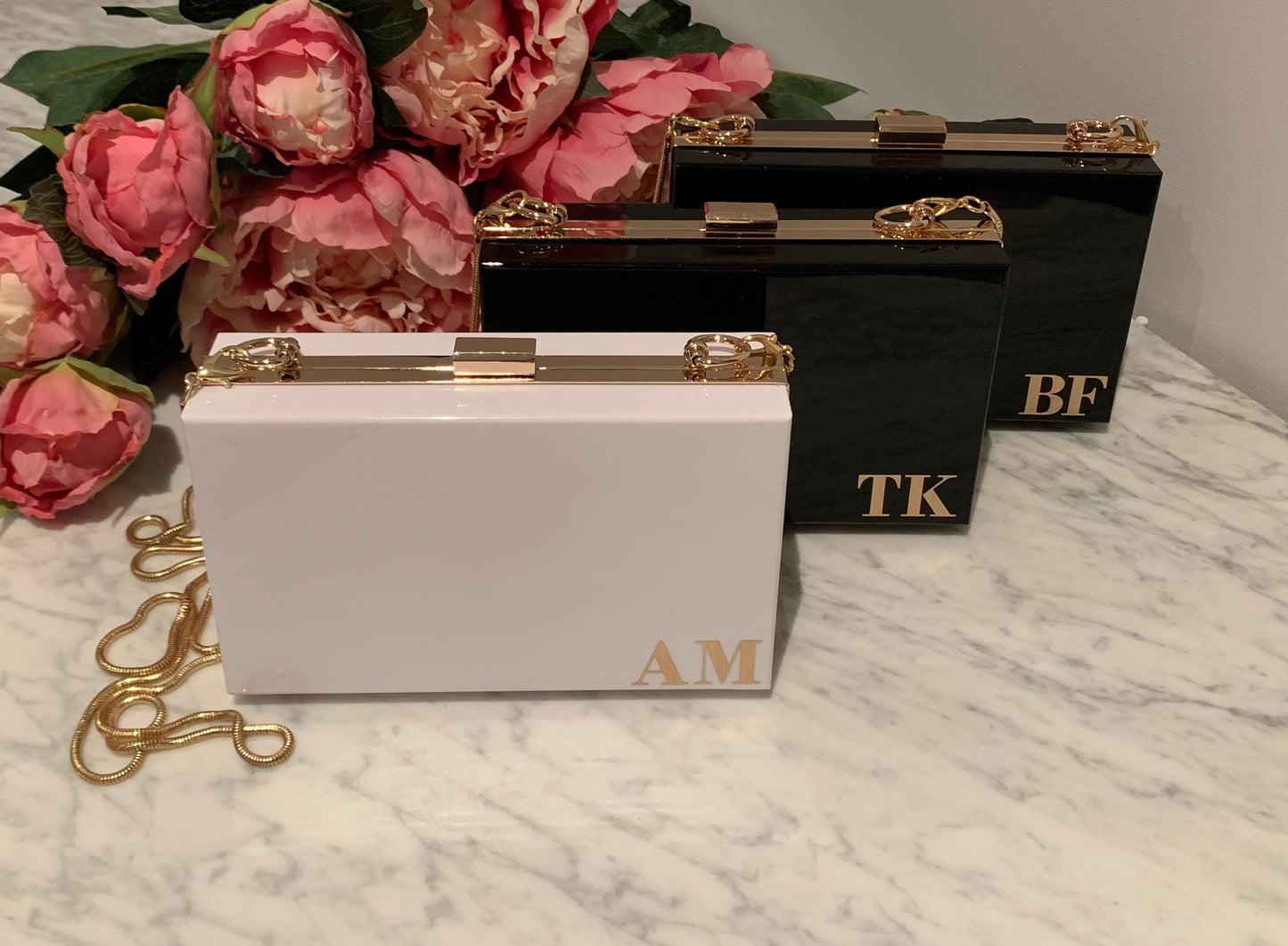 Black Acrylic Clutch Bag