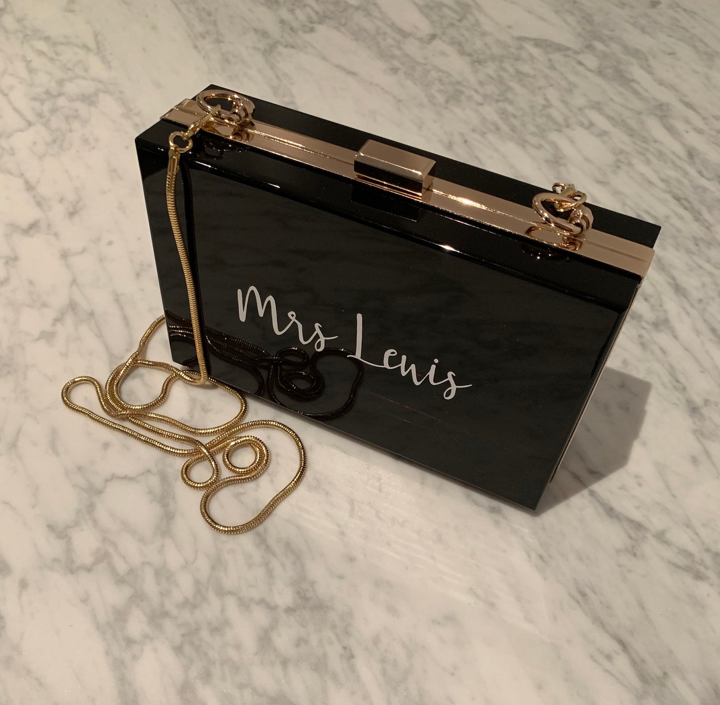 Black Acrylic Clutch Bag