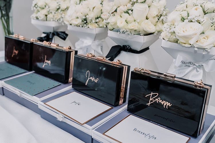 Black Acrylic Clutch Bag