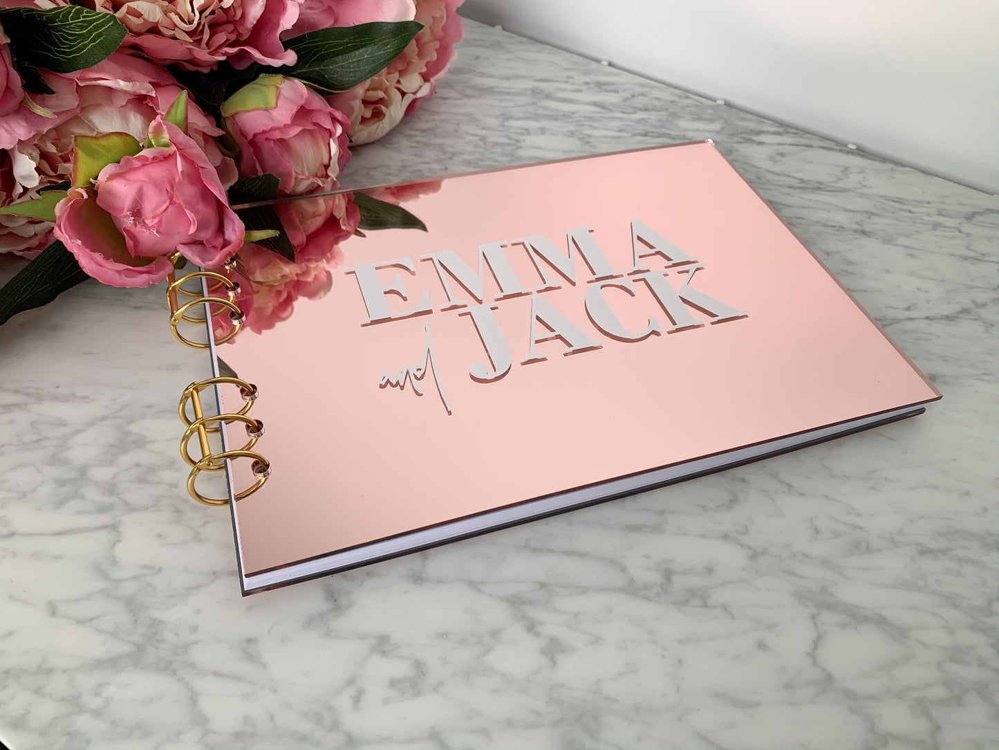 Rose Gold Acrylic Guest Book