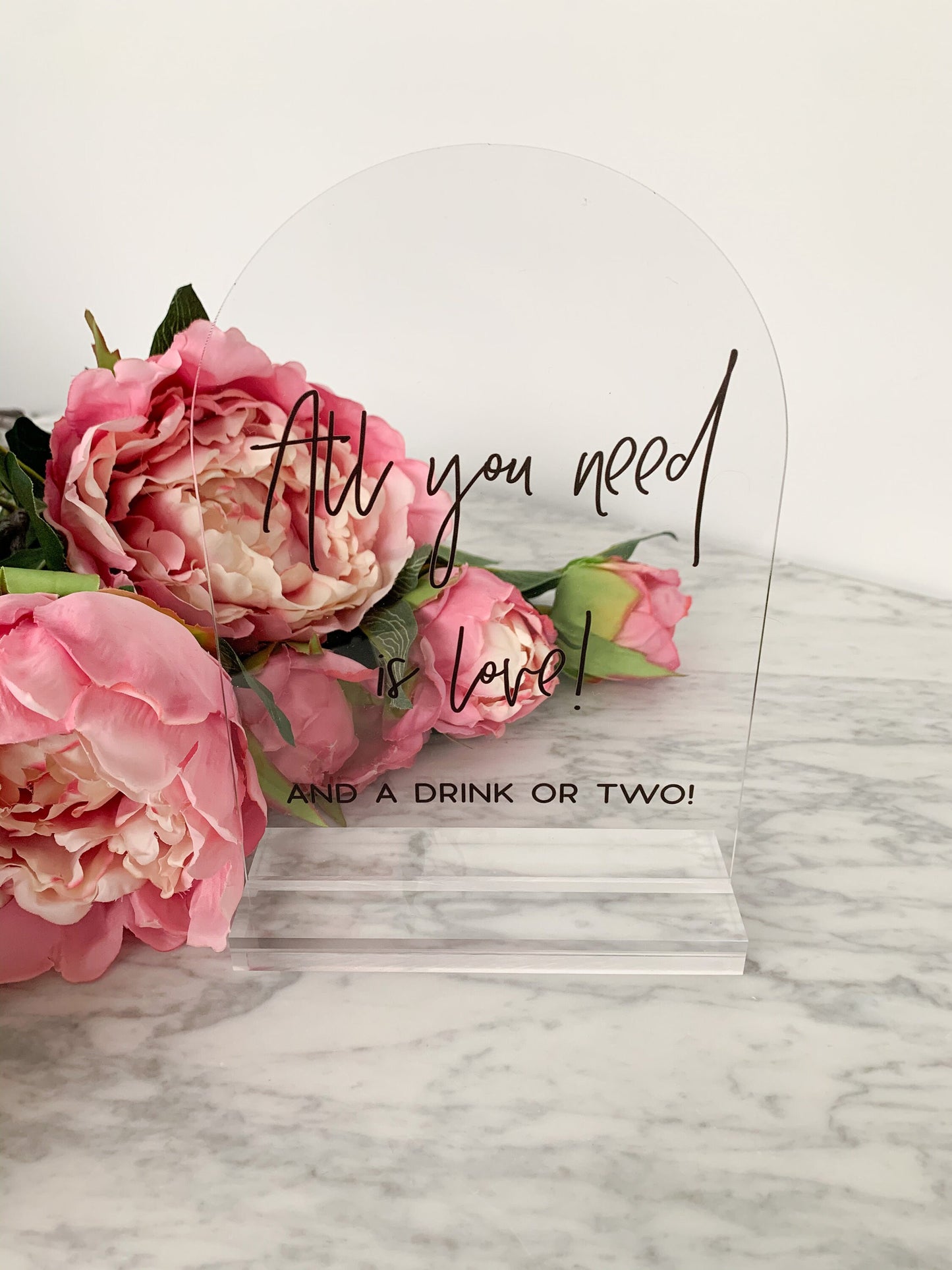 A5 Clear Acrylic Sign