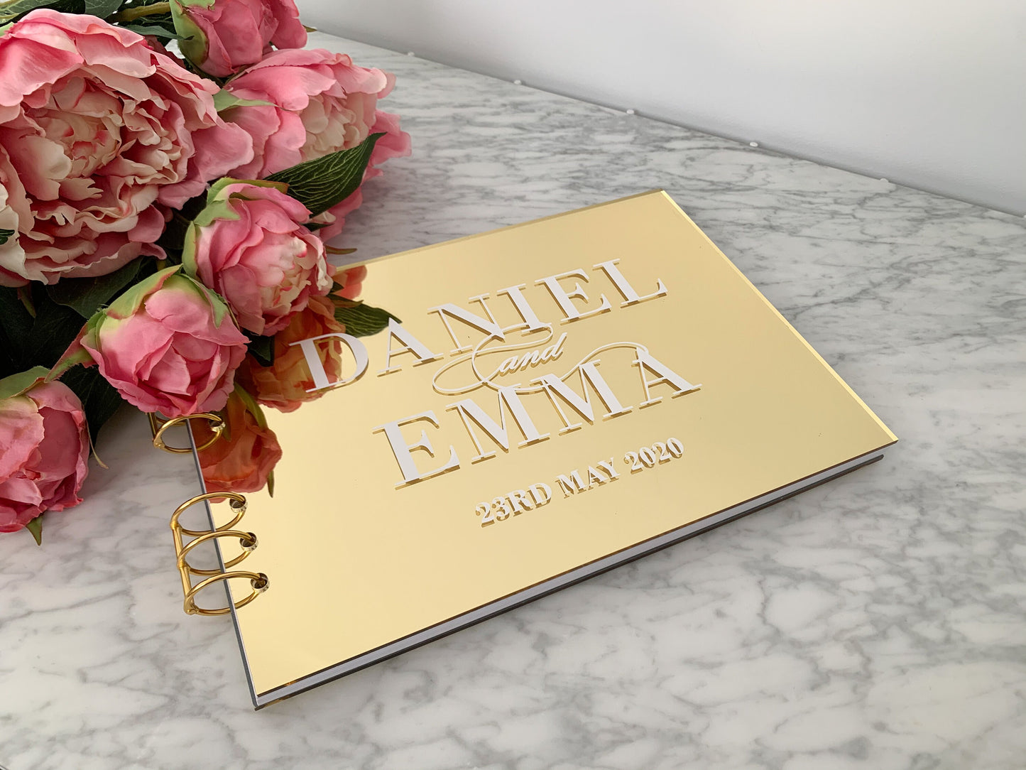 Gold Acrylic Guest Book