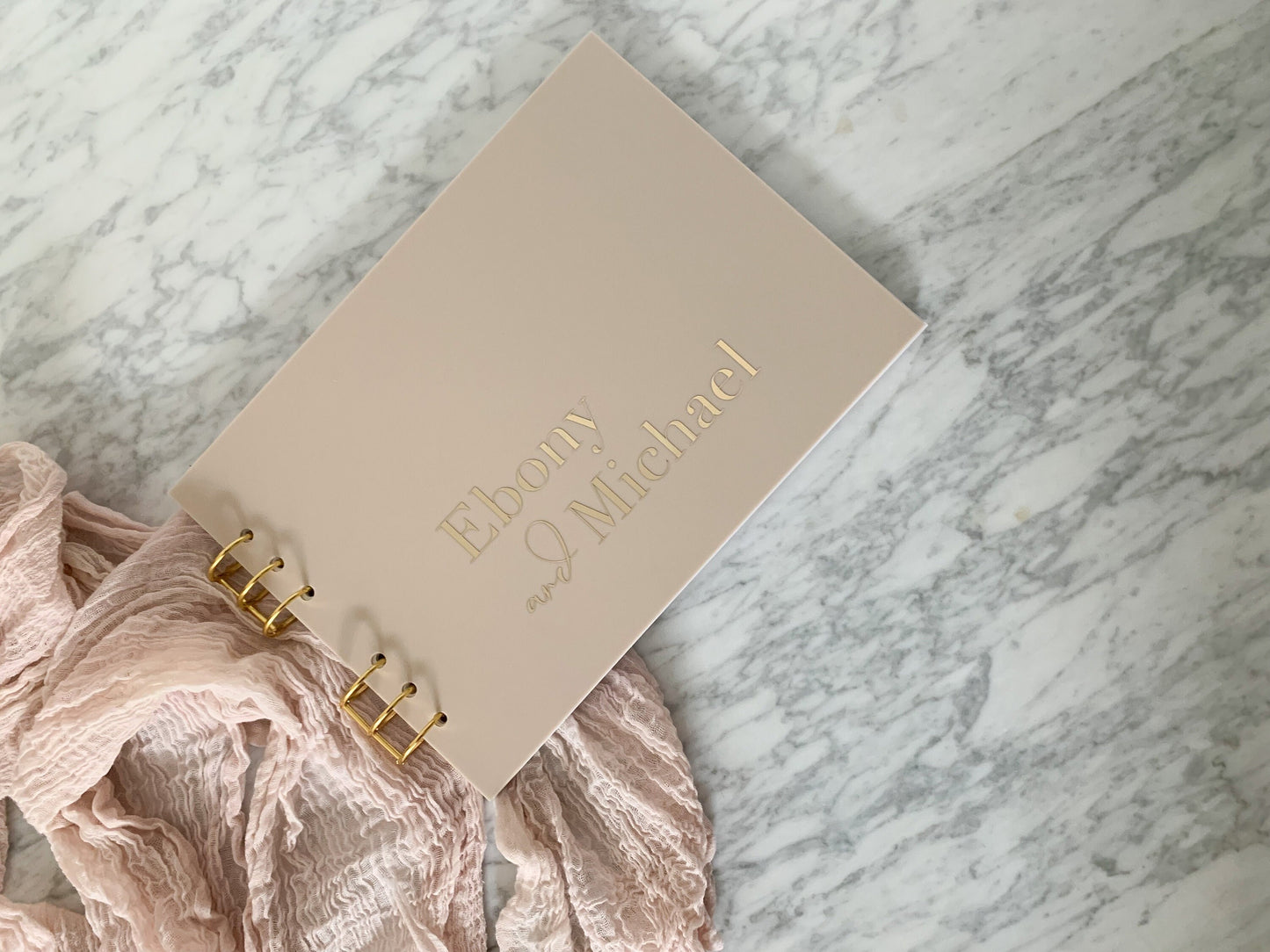 Beige Acrylic Guest Book