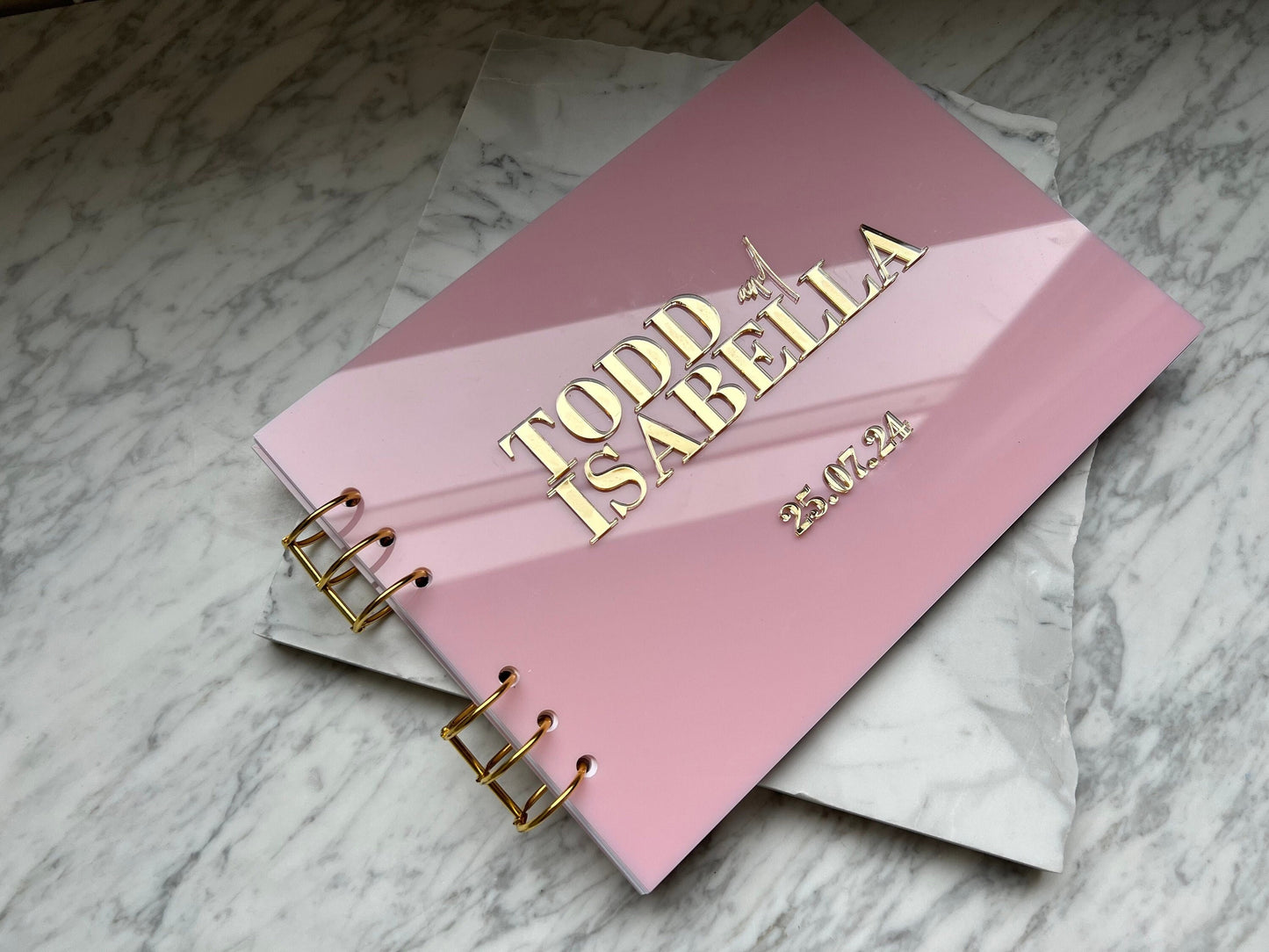 Baby Pink 3D Acrylic Guest Book