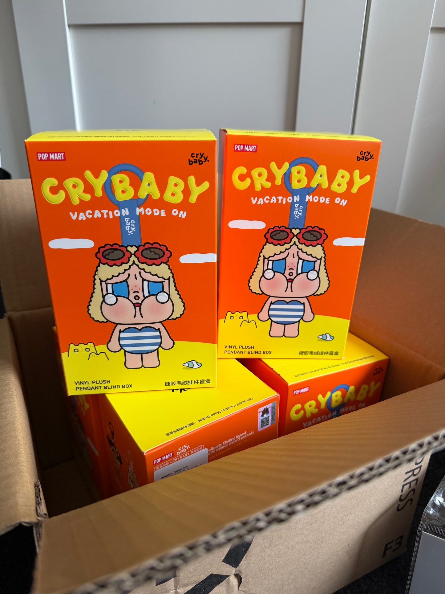 POPMART CRYBABY Vacation Mode On Series-Vinyl Plush Pendant Blind Box