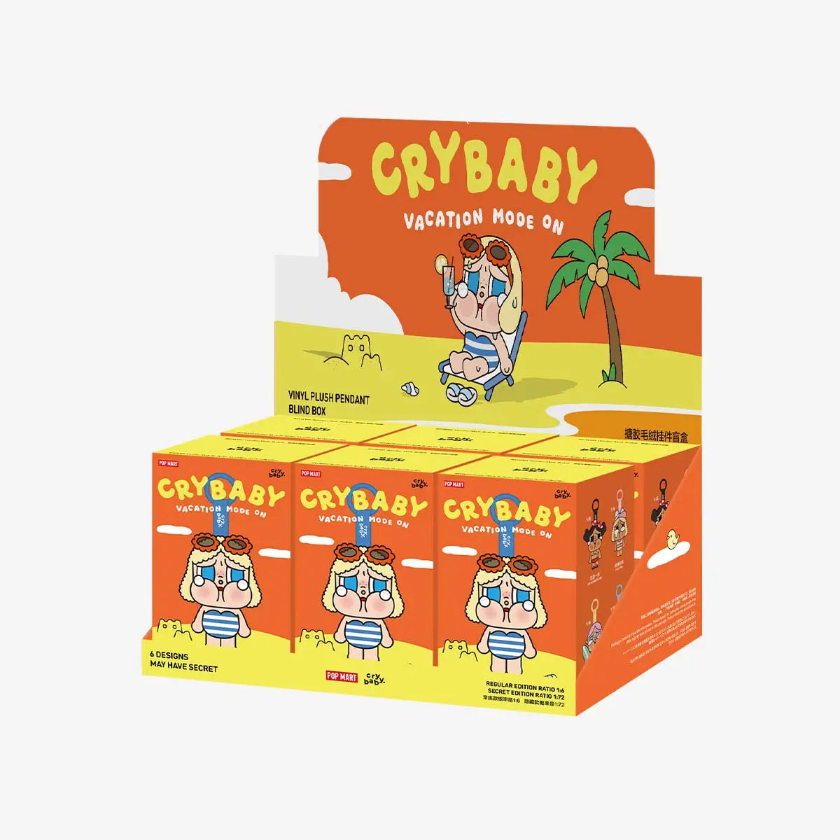 POPMART CRYBABY Vacation Mode On Series-Vinyl Plush Pendant Blind Box