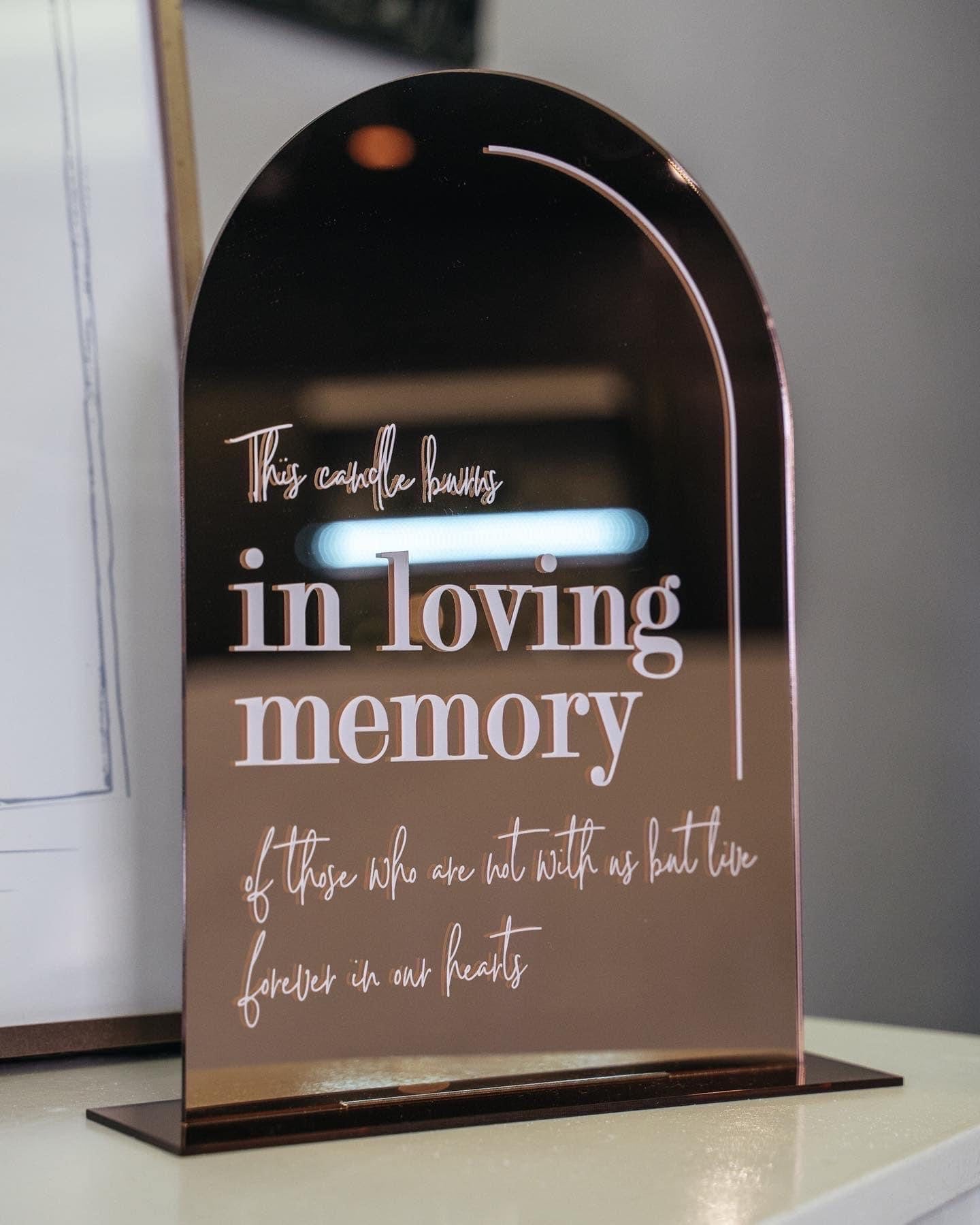 A4 Rose Gold Acrylic Sign