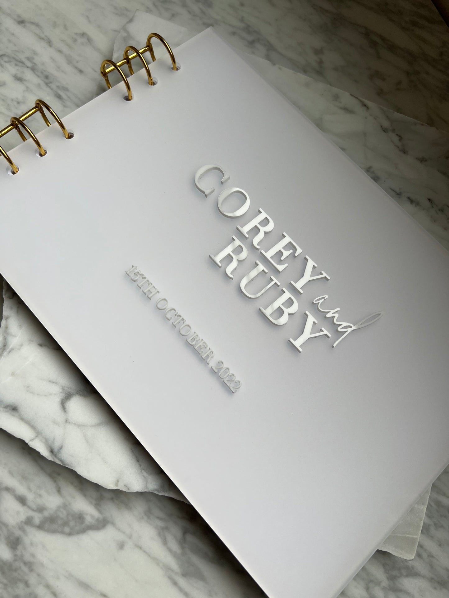 Frosted 3D Acrylic Guest Book