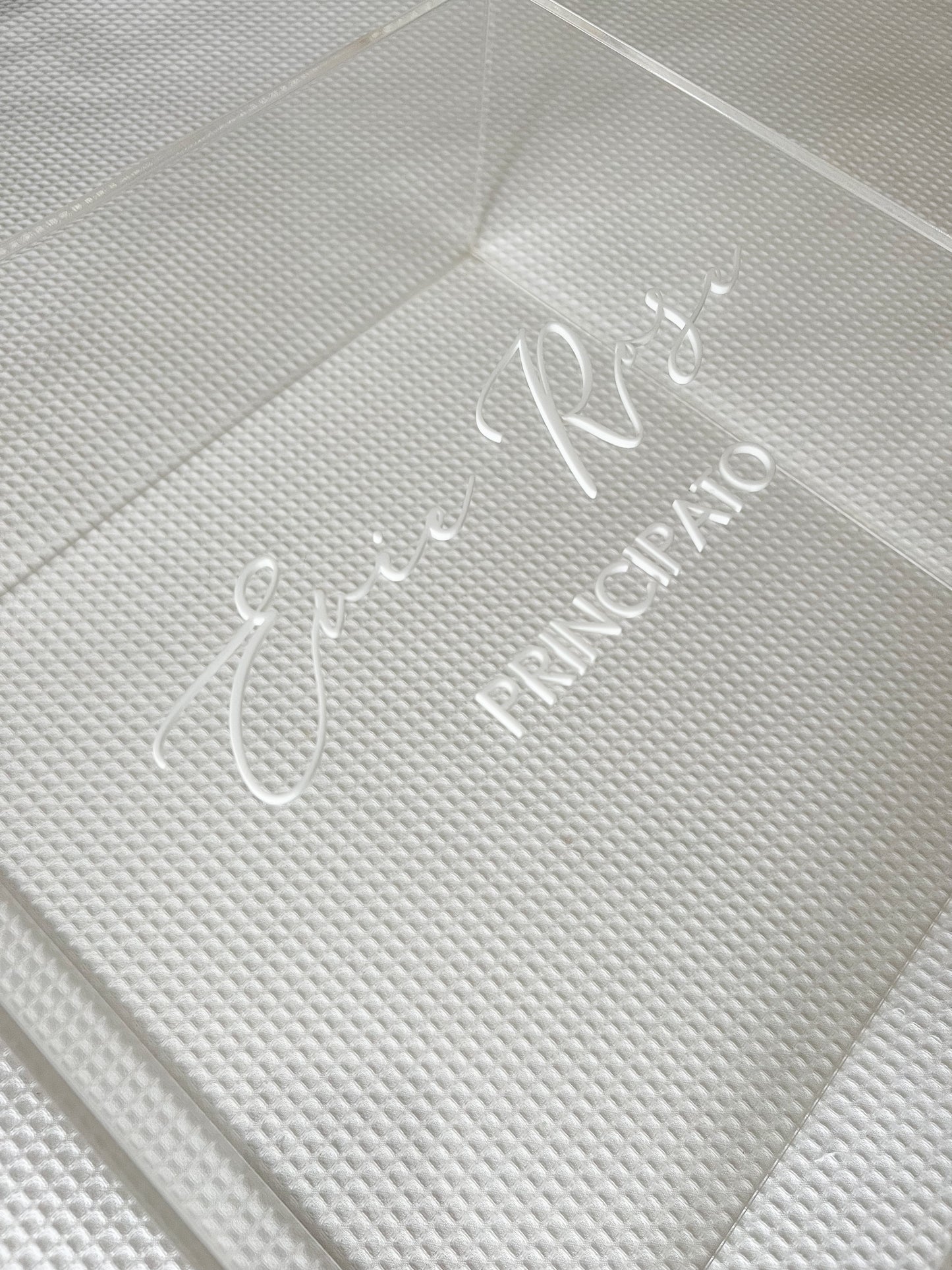 Large Clear 3D Acrylic Keepsake Gift Box