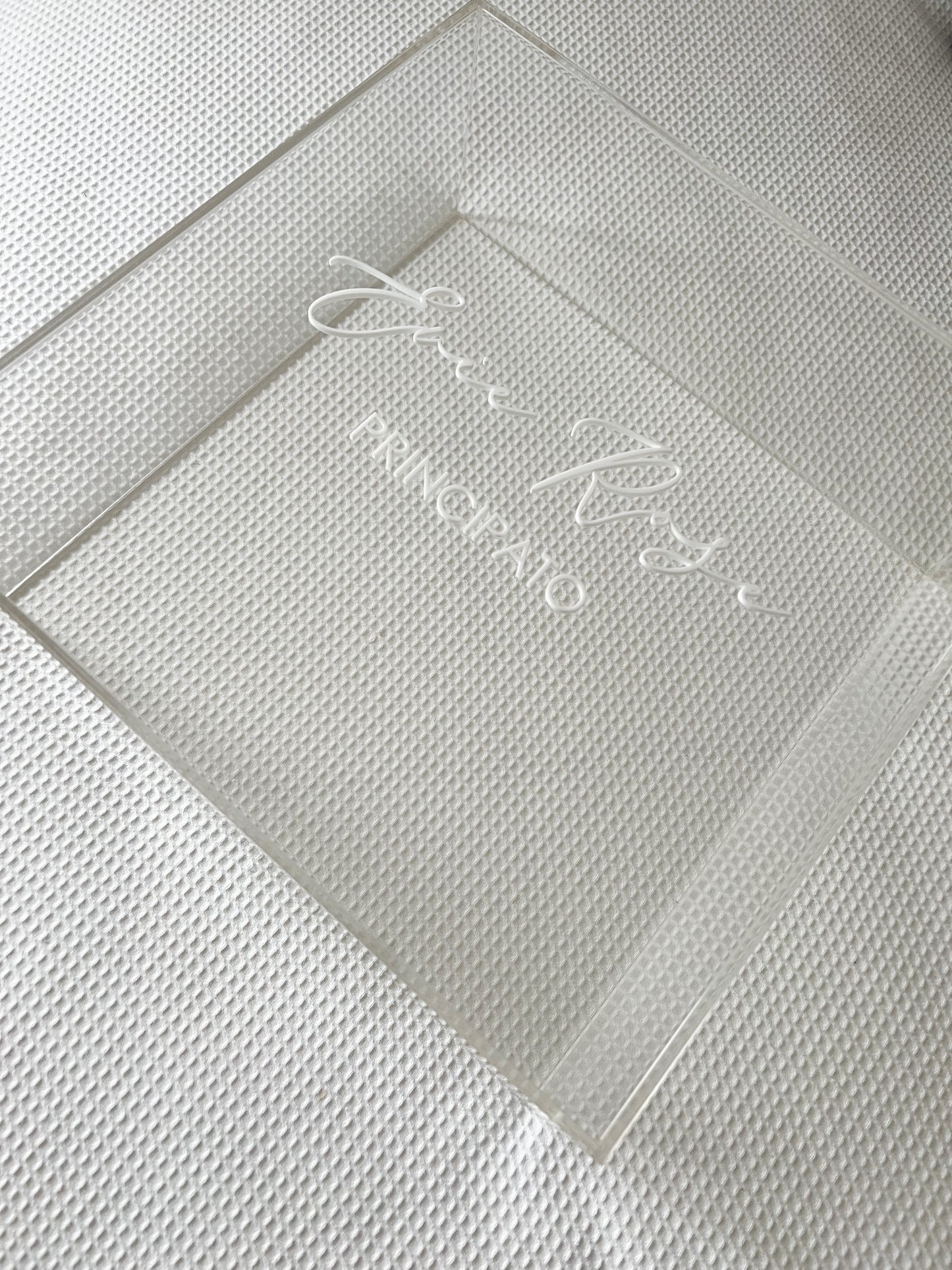 Large Clear 3D Acrylic Keepsake Gift Box