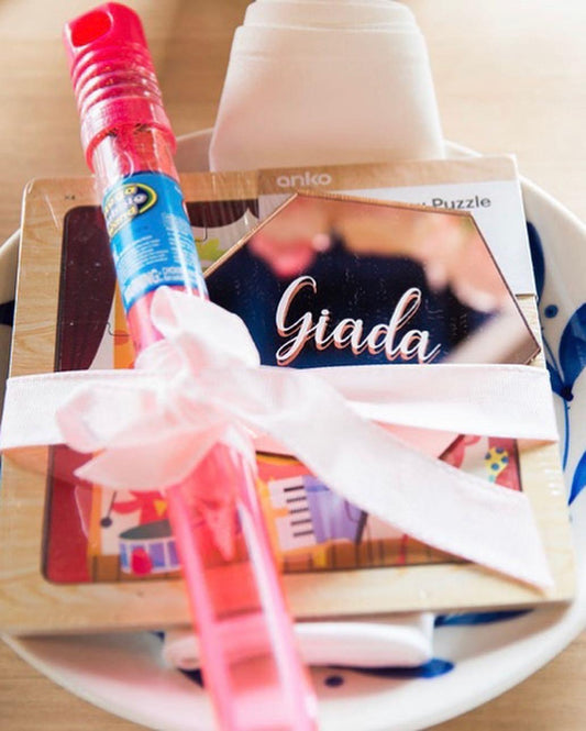 Rose Gold Acrylic Hexagon Place Card