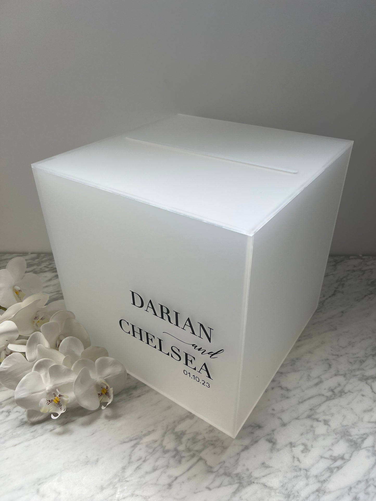 Seamless Matte Frosted Acrylic Wishing Well Box