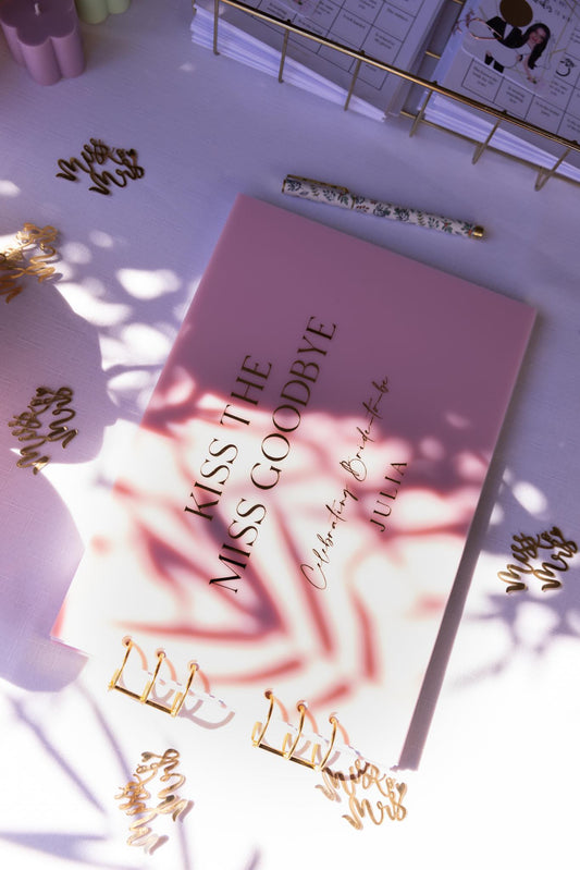 Pink Acrylic Guest Book