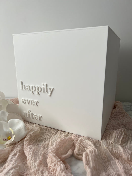 Seamless Matte White 3D Acrylic Wishing Well Box