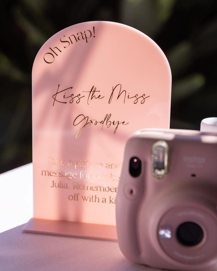 A5 Pink Acrylic Sign