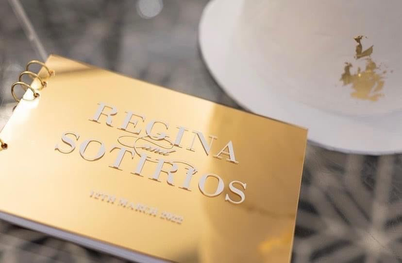 Gold Acrylic Guest Book