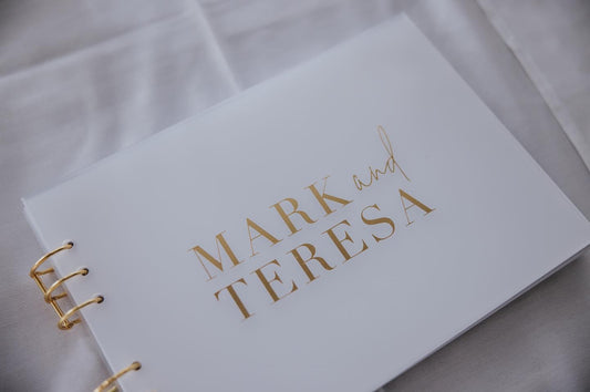 White Acrylic Guest Book