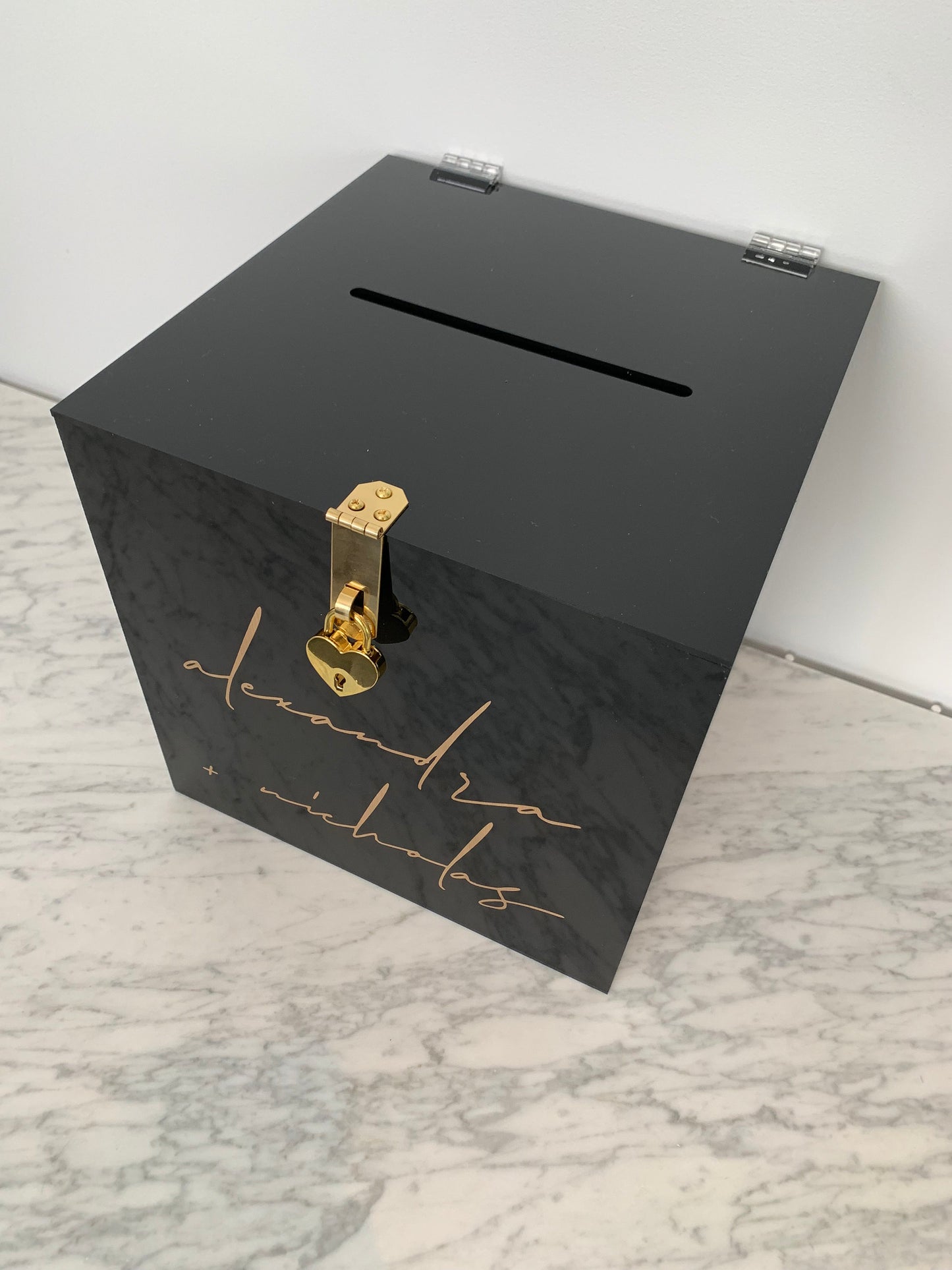 Black Acrylic Wishing Well Box