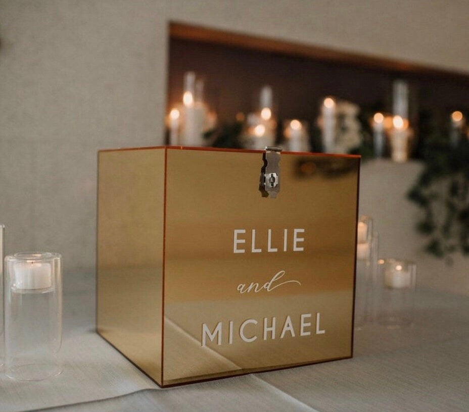 Gold Acrylic Wishing Well Box