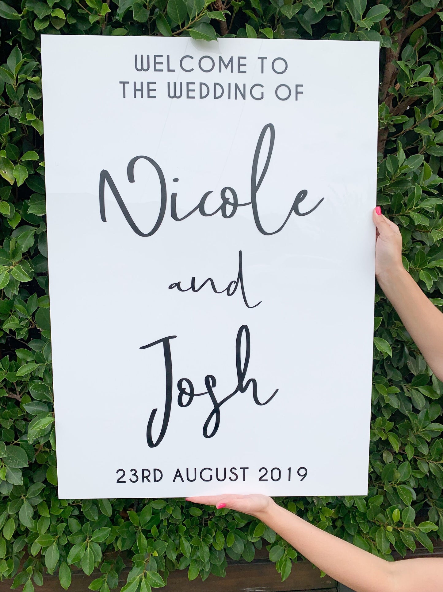 A1 Acrylic Welcome Sign