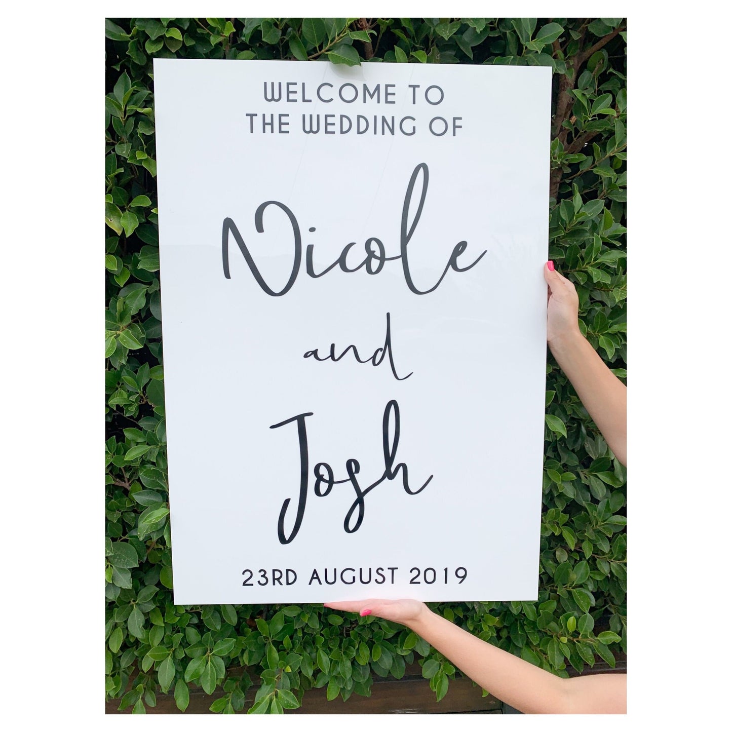 A1 Acrylic Welcome Sign