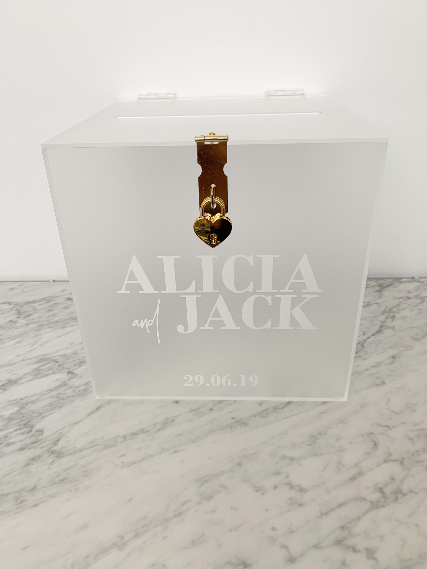 Frosted Clear Acrylic Wishing Well Box