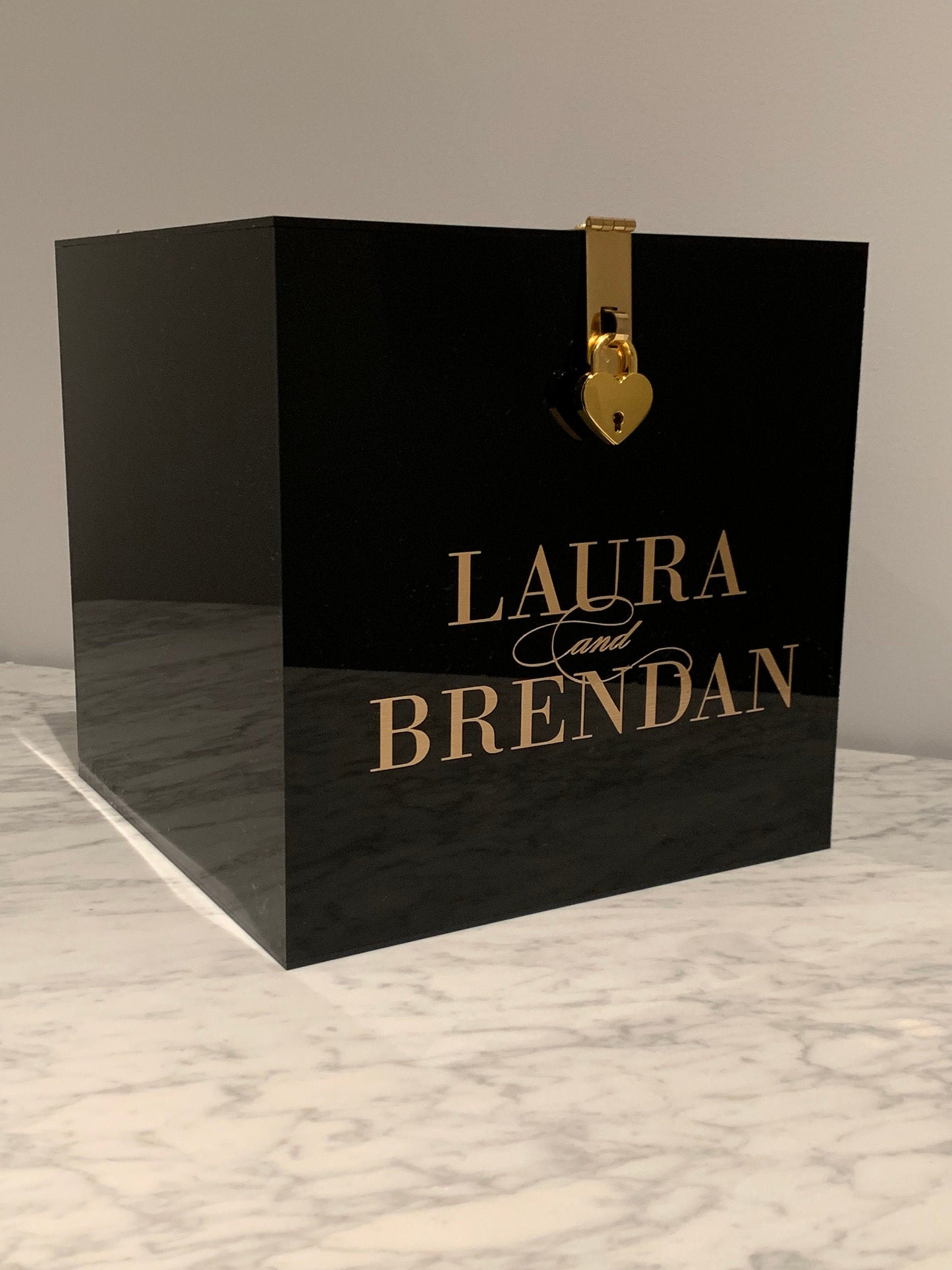 Black Acrylic Wishing Well Box