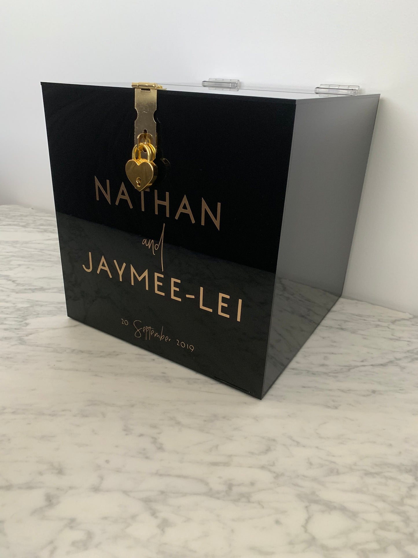 Black Acrylic Wishing Well Box