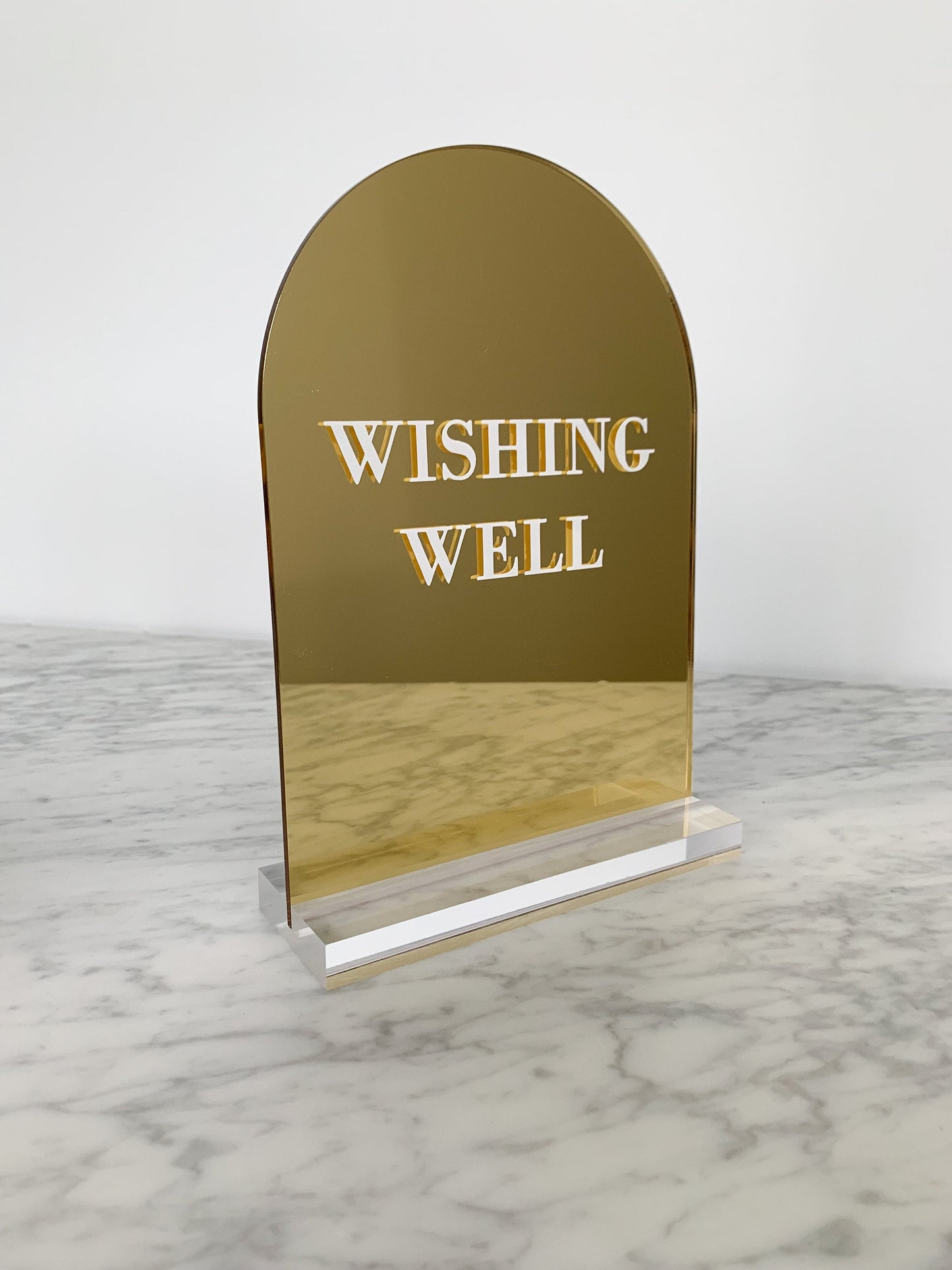 A5 Gold Acrylic Sign