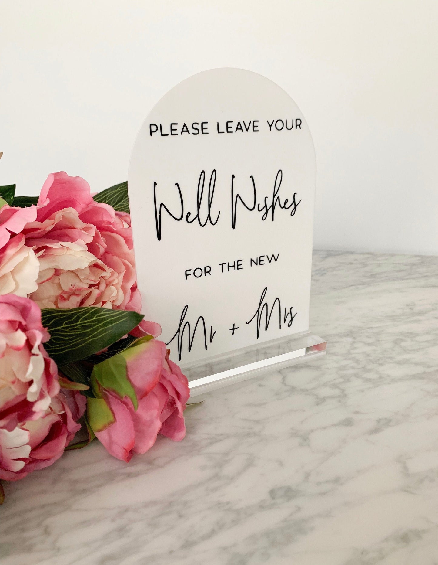 A5 White Acrylic Sign