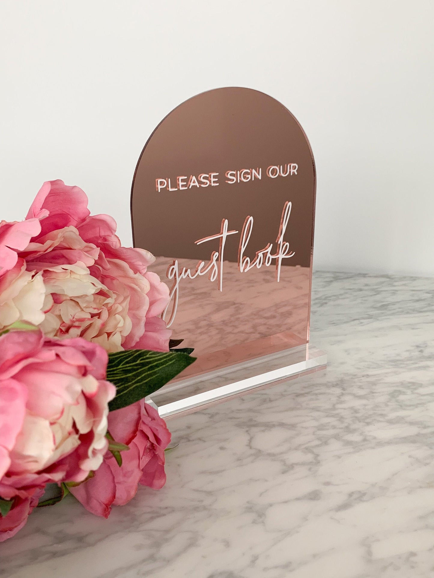 A5 Rose Gold Acrylic Sign