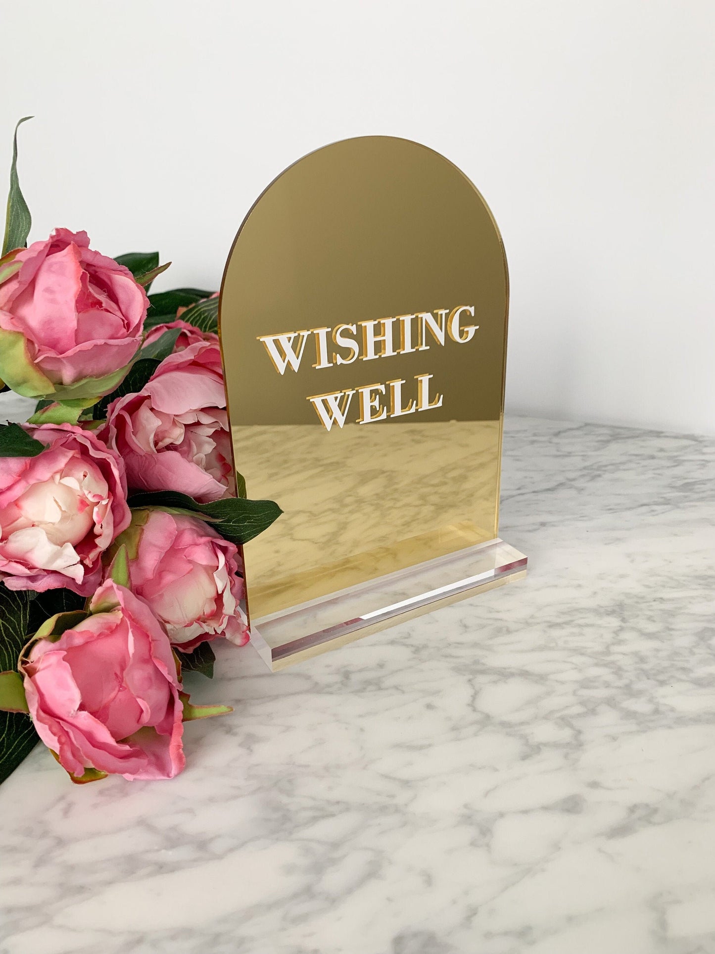 A5 Gold Acrylic Sign