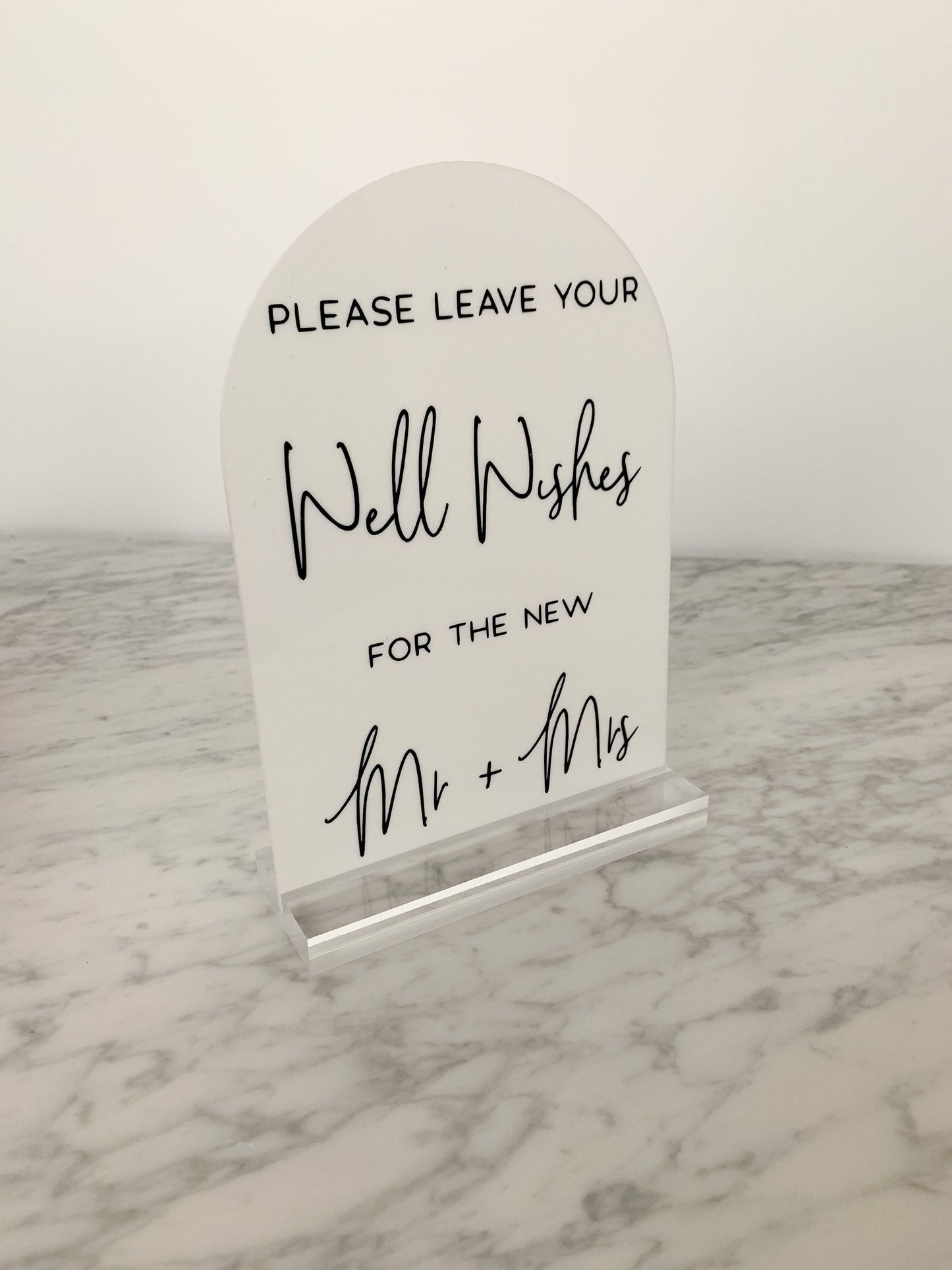 A5 White Acrylic Sign