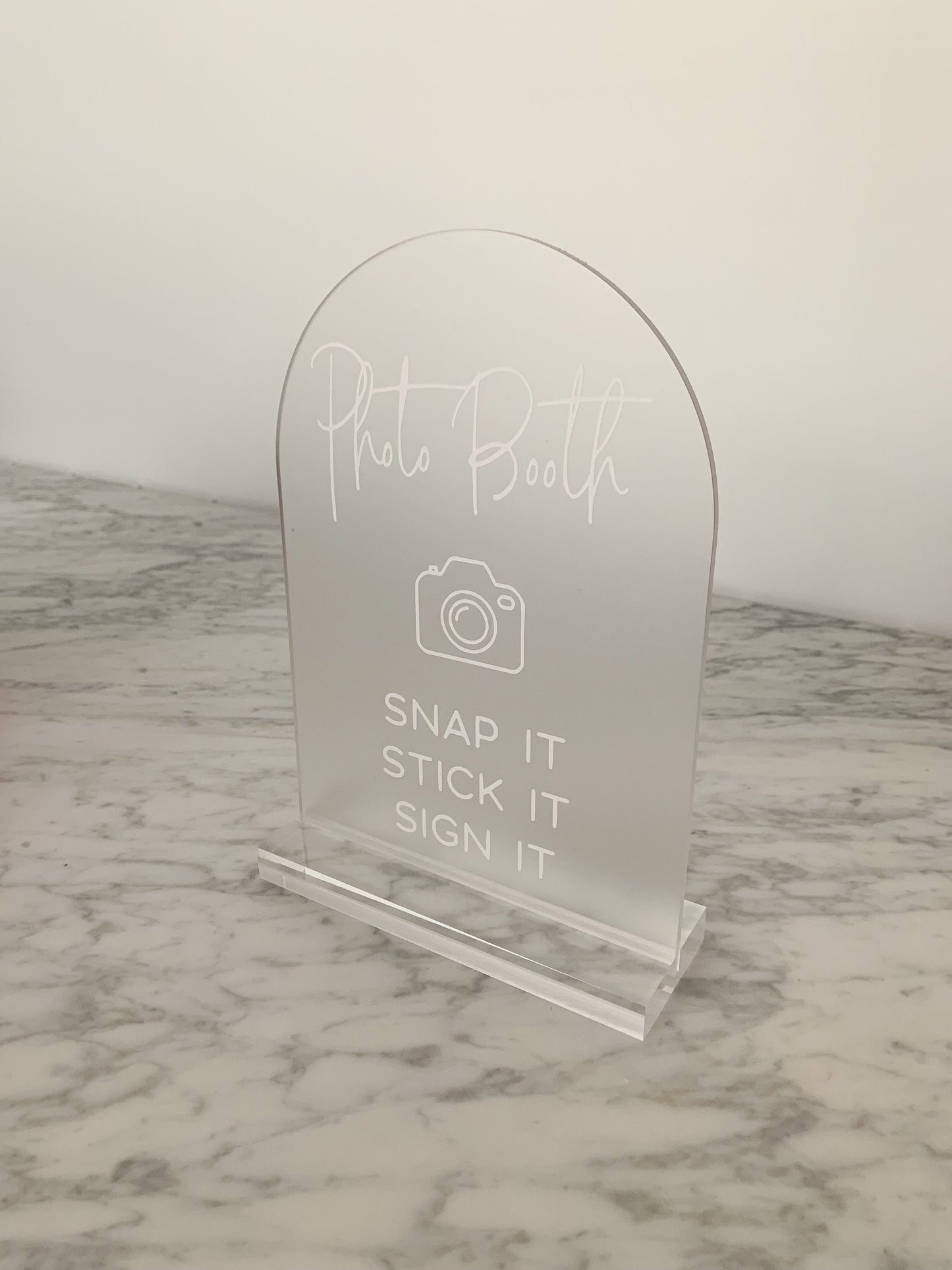 A5 Clear Frosted Acrylic Sign