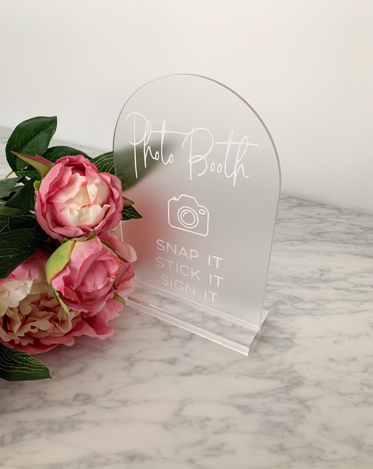 A5 Clear Frosted Acrylic Sign