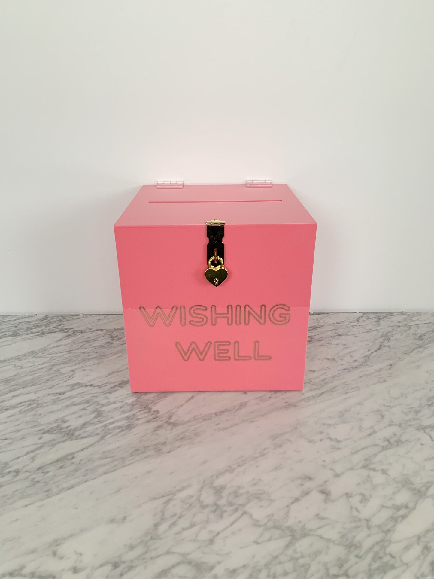 Pink Acrylic Wishing Well Box - Clearance