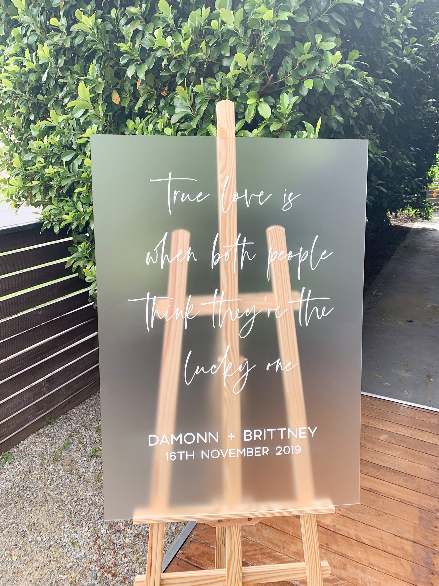 A1 Acrylic Welcome Sign