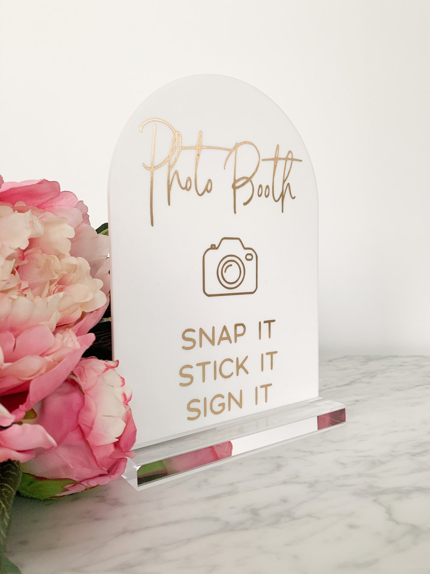 A5 White Acrylic Sign