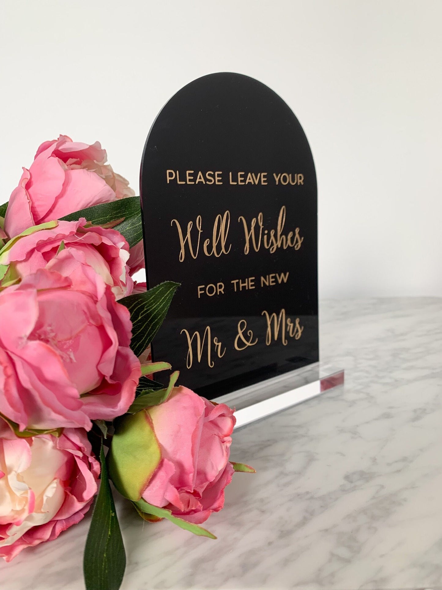 A5 Black Acrylic Sign